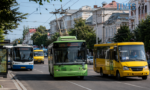 маршрутка і тролейбус на вулиці Житомира