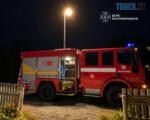 пожежна машина біля двору де сталась надзвичайна подія на Звягельщині